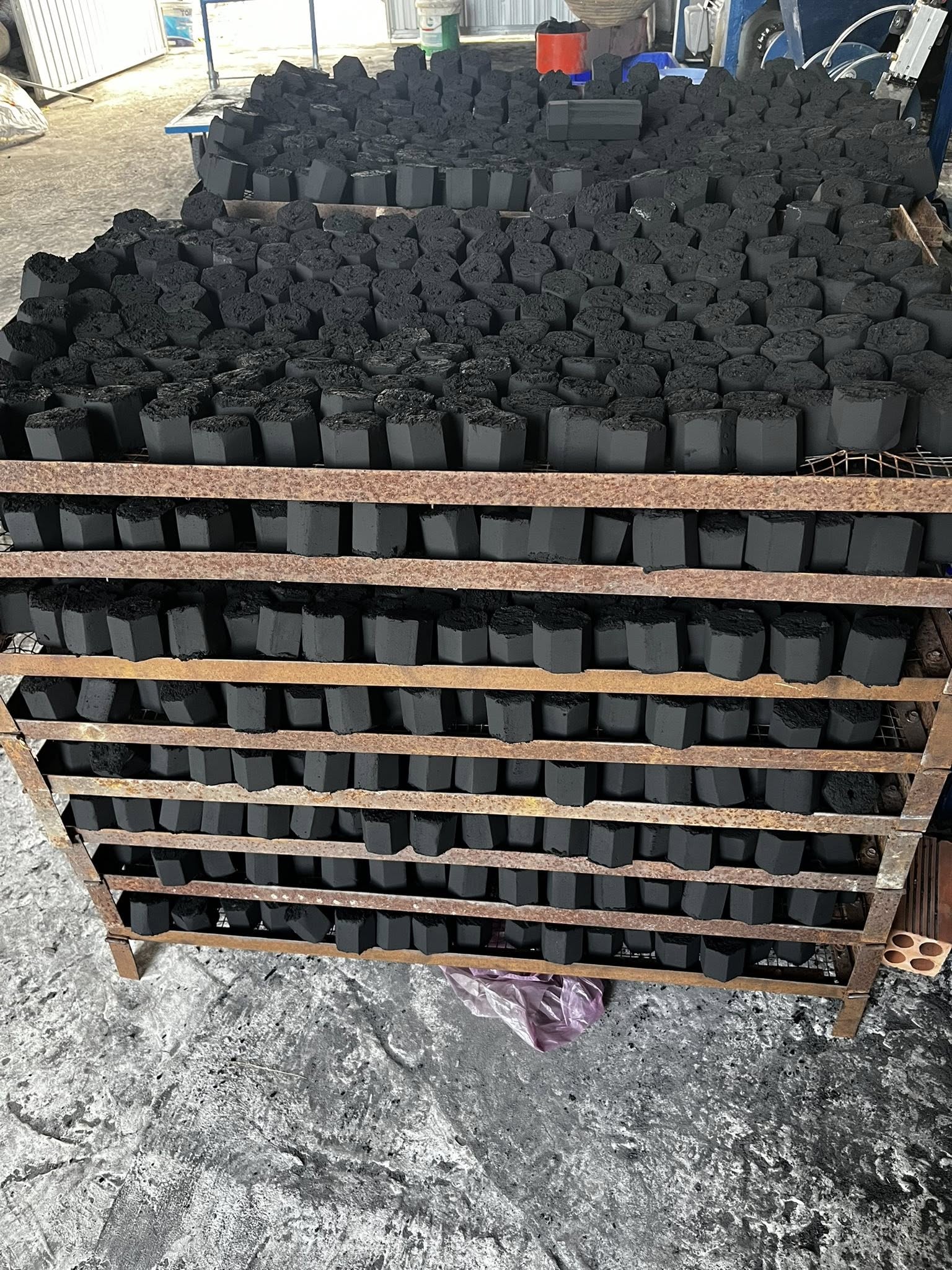 Charcoal briquettes production